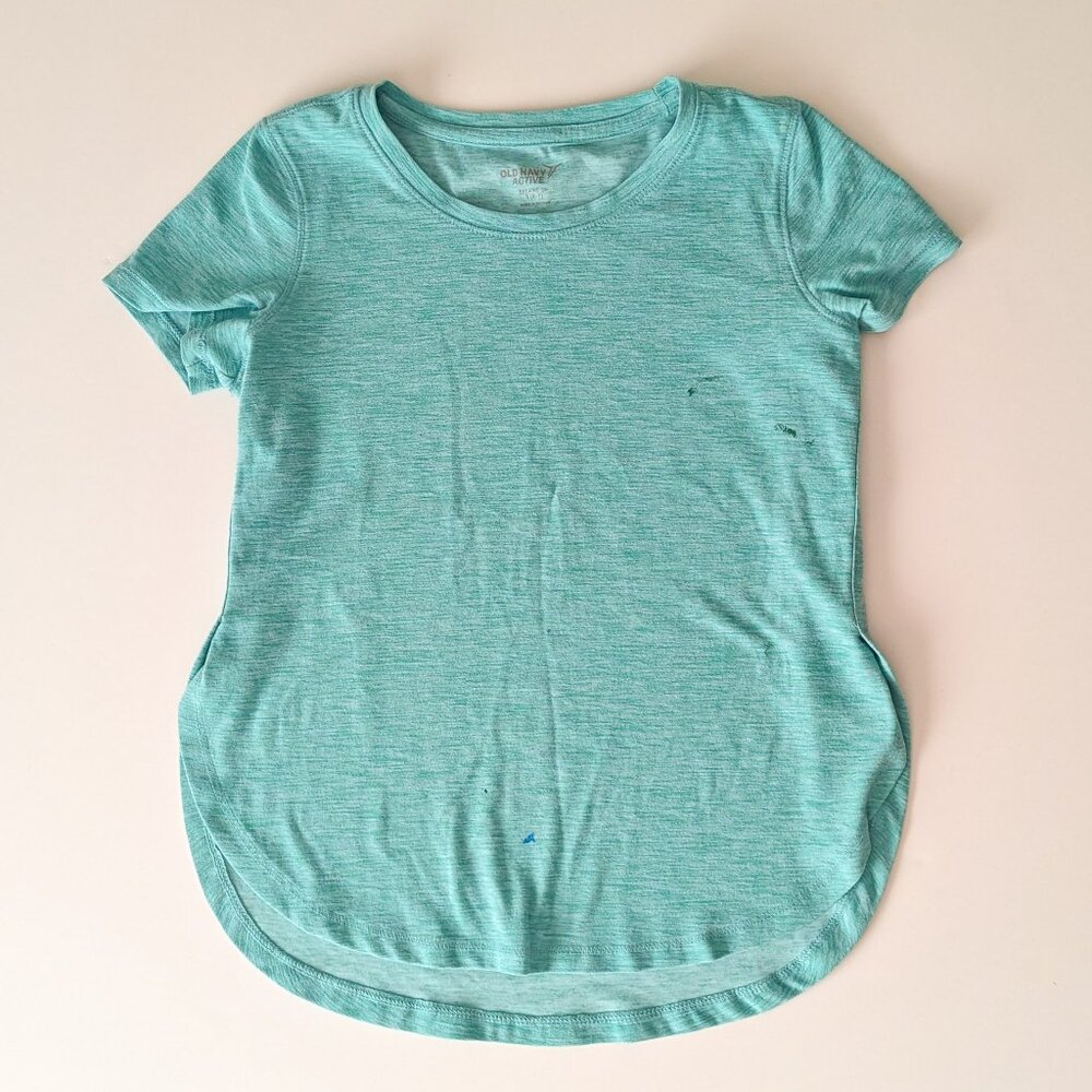 Ultra-Soft Breathe ON Built-In Flex Tulip-Hem Tee for Girls Size Small PLAY